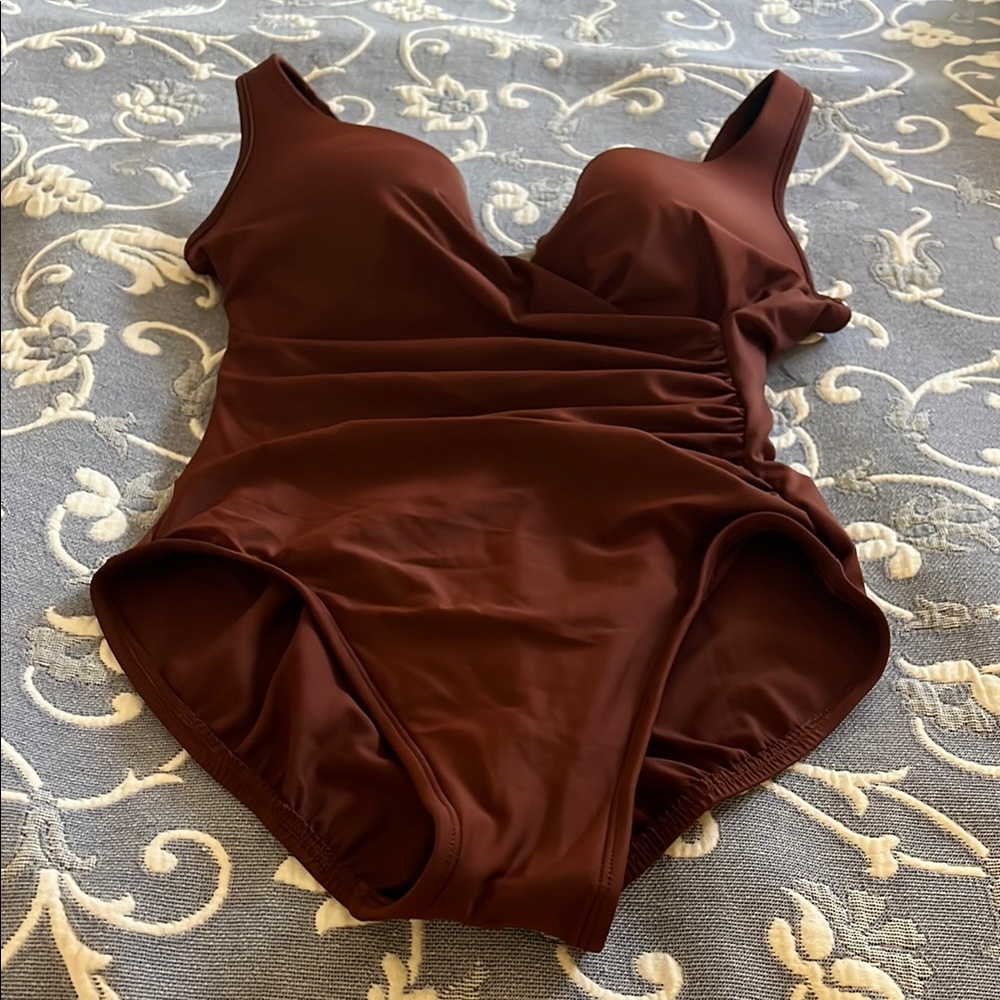Miraclesuit Women's One Piece in Deep Brown - Picture 2 of 7
